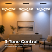 Závesný akrylový LED luster LT762/2GD, 36W, teplé/neutrálne/studené svetlo 3000/4000/6000K, zlatá biela, nastaviteľná výška