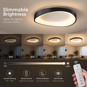 LED luster s diaľkovým ovládaním, PL103/520BK, 29W, priemer 50 cm, teplé/studené/neutrálne svetlo, čierny