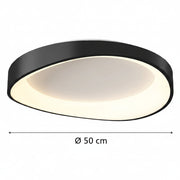 LED stropné svietidlo s diaľkovým ovládaním, PL103/520BK, 29W, priemer 50 cm, teplé/chladné/neutrálne svetlo, čierne LED lustre s diaľkovým ovládaním Predvolený názov Alessandro Design