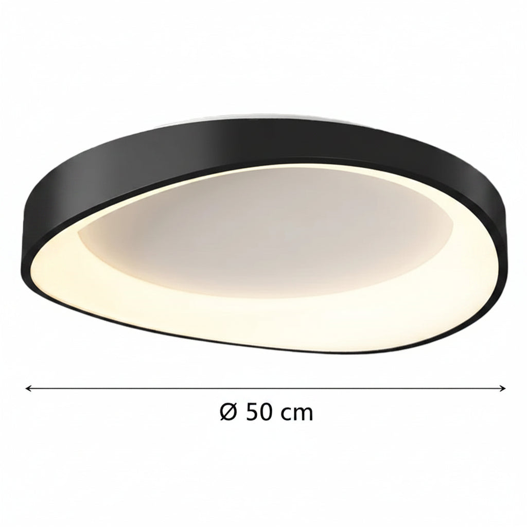 LED stropné svietidlo s diaľkovým ovládaním, PL103/520BK, 29W, priemer 50 cm, teplé/chladné/neutrálne svetlo, čierne LED lustre s diaľkovým ovládaním Predvolený názov Alessandro Design