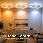LED luster s diaľkovým ovládaním 41W, Hviezdy, Studené/Teplé/Neutrálne svetlo, Stmievateľné, Biely