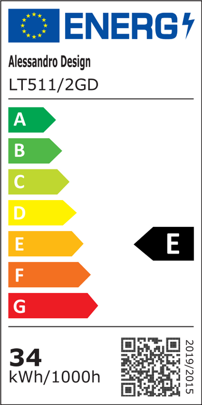 LED luster s diaľkovým ovládaním RINOVA 41W, 2 kruhy, studené/teplé/neutrálne svetlo, stmievateľné, zlaté