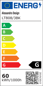 LED luster s diaľkovým ovládaním ZOE 46W, 3 štvorce, studené/teplé/neutrálne svetlo, stmievateľné, čierny