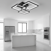 Lustra LED cu telecomanda ZOE 60W, 3 Patrate, lumina Rece/Calda/Neutra, Dimabila, Negru Lustre LED cu Telecomanda Default Title Alessandro Design