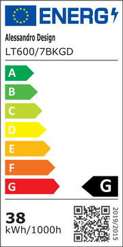 LED luster s diaľkovým ovládaním a krištáľovým GUIDA 38W, 6 prvkov, studené/teplé/neutrálne svetlo, stmievateľné, čierne zlato