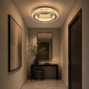 LED luster s diaľkovým ovládaním a krištáľom VERTUS 18W, 30cm, Kruh, Studené/Teplé/Neutrálne svetlo, Stmievateľné, Chróm