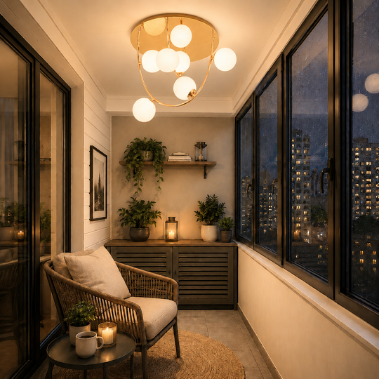 QUVA Nobile Modern Luster, 6 x G9, Priemer 40cm, Metal, Gold