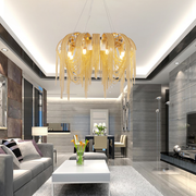 Luster MD9020/500MMGD, 4xE14, Priemer 50cm, IP20, Zlato, Žehlička, Hliník, Žiarovky nie sú súčasťou balenia