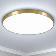 LED stropné svietidlo SOLIS, D47cm, 70W, studené svetlo 6000K, zlaté