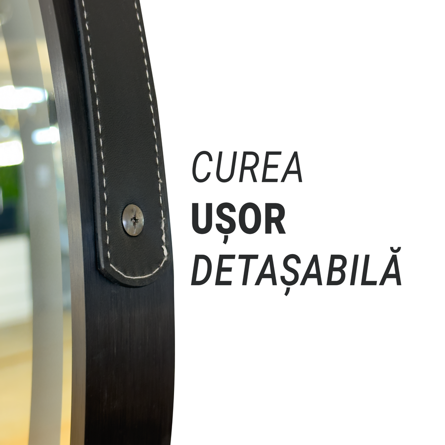 Zrkadlové LED kolo 60 cm Celesti Majesti Noir Eleva Motionglow Marcello System Disabilities & Daim Termometer