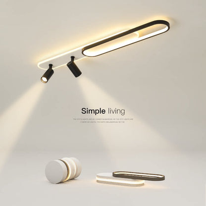 LED luster s nastaviteľným projektorom FISSO Camilla 49W, studené/teplé/neutrálne svetlo, čierny