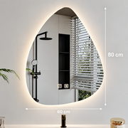 Organické LED zrkadlo 60x80cm, studené svetlo, Demister System, stmievateľné