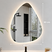 Organické LED zrkadlo 40x60cm, studené svetlo, Demister System, Stmievateľné