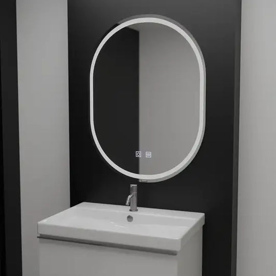 Oválne LED zrkadlo, 60x80cm, Velara Touch, Demister System, Stmievateľné zrkadlá Korman E Predvolený názov Alessandro Design