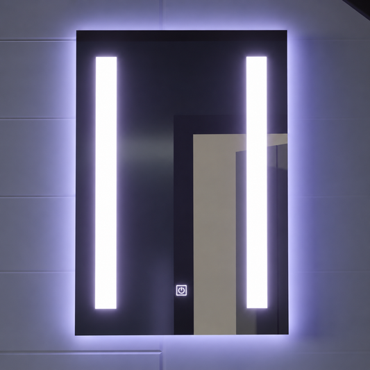 Obdĺžnikové LED zrkadlo, 50x70cm, C206S/50X70 Touch, Demister System, Stmievateľné