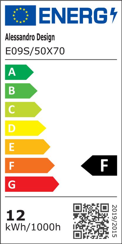 Obdĺžnikové LED zrkadlo, 50x70cm, RADIANTE Touch, Demister System, Stmievateľné