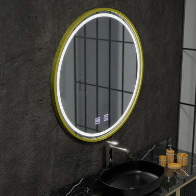 Okrúhle LED zrkadlo, 50 cm, Glanz Touch, Demister System, Stmievateľné