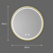 Okrúhle LED zrkadlo, 60 cm, Glanz Touch, Demister System, Stmievateľné