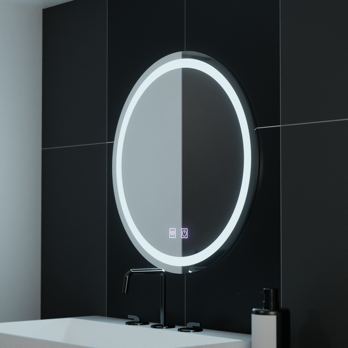 Oglinda LED Rotunda, 70cm, Lucea Touch, Sistem Dezaburire, Dimabila Oglinzi Korman E Default Title Alessandro Design