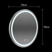 Okrúhle LED zrkadlo, 70 cm, Lucea Touch, Demister System, Stmievateľné