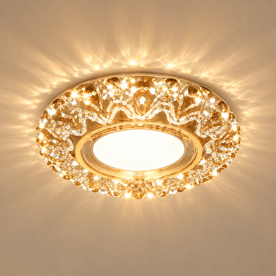 ORBITA LED Spot, 5W, okrúhle, studené/teplé svetlo, starožitný bronz, živica a sklo