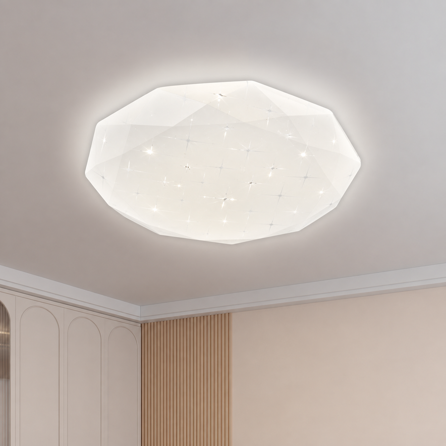 Šesťhranné LED stropné svietidlo 33 cm, 27W, 3000K / 4000K / 6000K, biele, kovové a akrylové