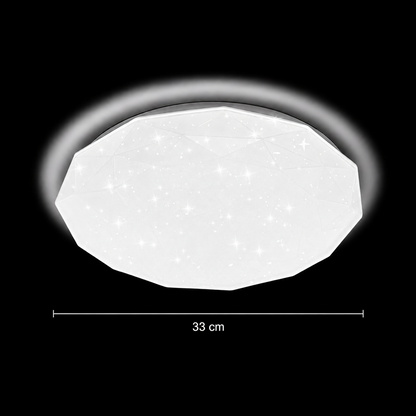 Šesťhranné LED stropné svietidlo 33 cm, 27W, 3000K / 4000K / 6000K, biele, kovové a akrylové