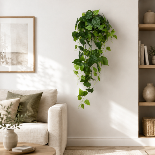 Závesná rastlina Epipremnum, výška 100 cm, zelená
