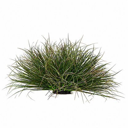 Umelá rastlina zakrivený krík cibuľovej trávy, 28 cm, nízka hustota, tmavozelený, bez črepníka