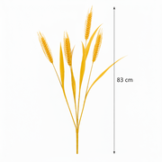 Okrasná tráva z umelých rastlín, 83 cm, so 4 drôtmi, pšeničné korenie, žltá, bez črepníka