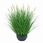 Umelá rastlina, črepníková okrasná tráva, 70 cm, s 25 koreninami, zelená a ružová