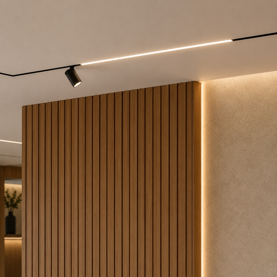 Proiector Liniar LED Pentru Sina Magnetica ZARAFSHAN, 10W, Lungime 30cm, Lumina Neutra, Negru