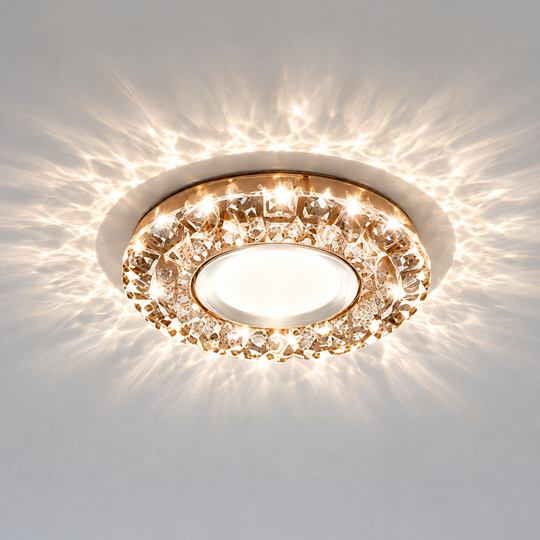 ORBITA LED Spot, 5W, okrúhle, studené/teplé svetlo, starožitný bronz, živica a sklo