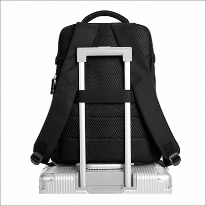 Rucsac Travel Business ALMATY, Cu Port USB, 31x22x46cm Oxford, Negru