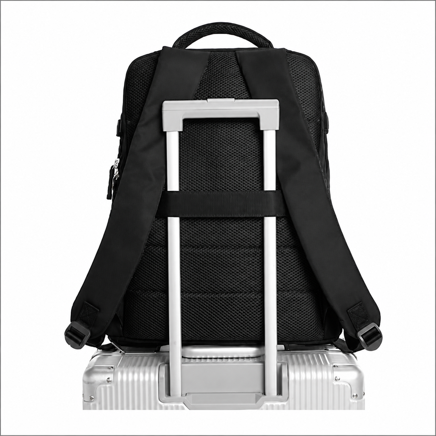 Rucsac Travel Business ALMATY, Cu Port USB, 31x22x46cm Oxford, Negru