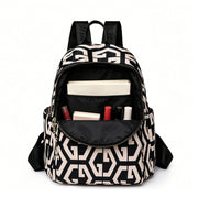 Rucsac Travel Business BUKHARA, 28x15x35 cm, Oxford, Negru si Alb