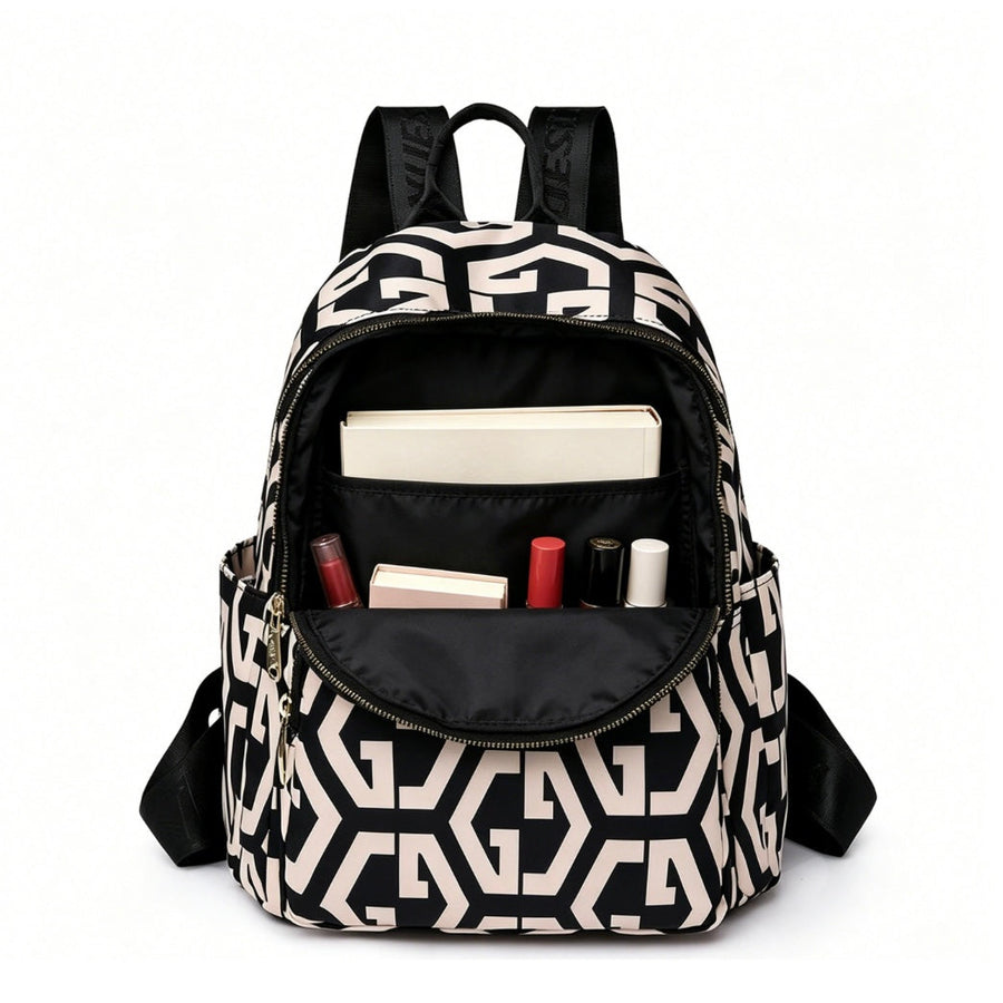 Rucsac Travel Business BUKHARA, 28x15x35 cm, Oxford, Negru si Alb