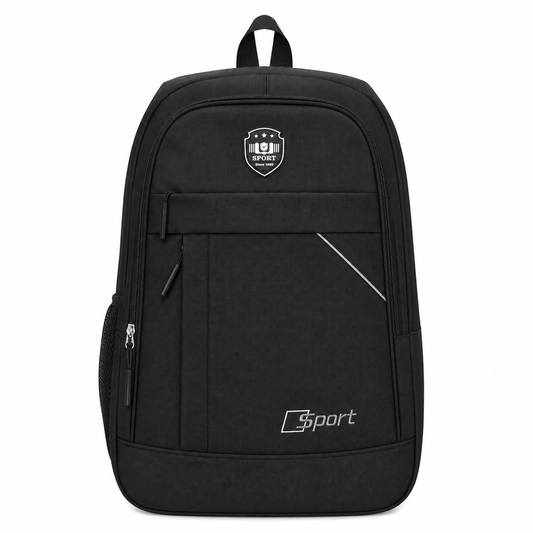 Rucsac Travel Business QABALA, 48x32x15 cm, Oxford, Negru si Alb