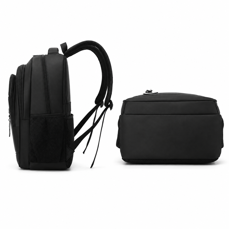 Rucsac Travel Business TALOYOAK, 47x33x15 cm, Oxford,  Negru si Portocaliu