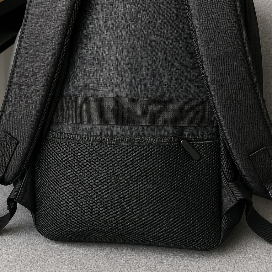 Rucsac Travel Business TALOYOAK, 47x33x15 cm, Oxford,  Negru si Portocaliu
