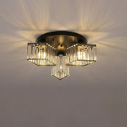 Klasický moderný luster Sasha, LC117/3BK, 3x E27, kov a krištáľ, čierny, tienidlo