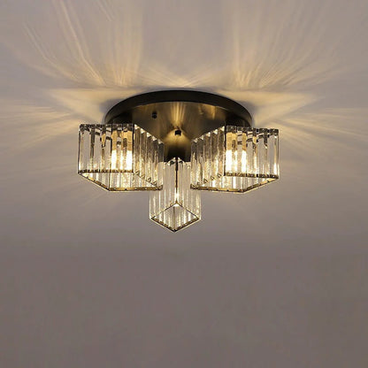 Klasický moderný luster Sasha, LC117/3BK, 3x E27, kov a krištáľ, čierny, tienidlo