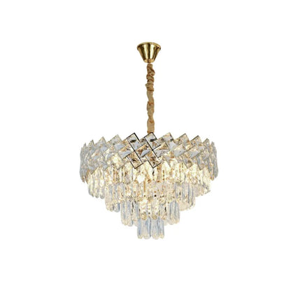 Crystal Luster Windsor Noble 5xE27, priemer 40 cm, lesklé zlato, nastaviteľná výška