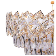 Crystal Luster Windsor Noble 5xE27, priemer 40 cm, lesklé zlato, nastaviteľná výška