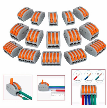 Konektor pre LED luster / zrkadlo - rýchle, 2 póly, inštalácia bez skrutky