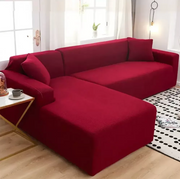 Husă Colțar, 3 Locuri + 2 Locuri, Poliester 100%, Vișiniu, CNP06 -19A