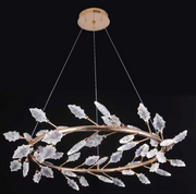 Krištáľový luster, LED, TOCCATA Largo, 36W, Neutrálne svetlo, Priemer 60cm, Zlatý, Nastaviteľná výška