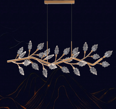 Krištáľový luster, LED, TOCCATA Largo, 36W, neutrálne svetlo, zlatý, nastaviteľná výška