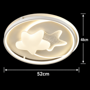 LED luster s diaľkovým ovládaním ASTERA, Shape of Heavenly Body, 87W, Studené/Teplé/Neutrálne svetlo, Stmievateľné, Biely
