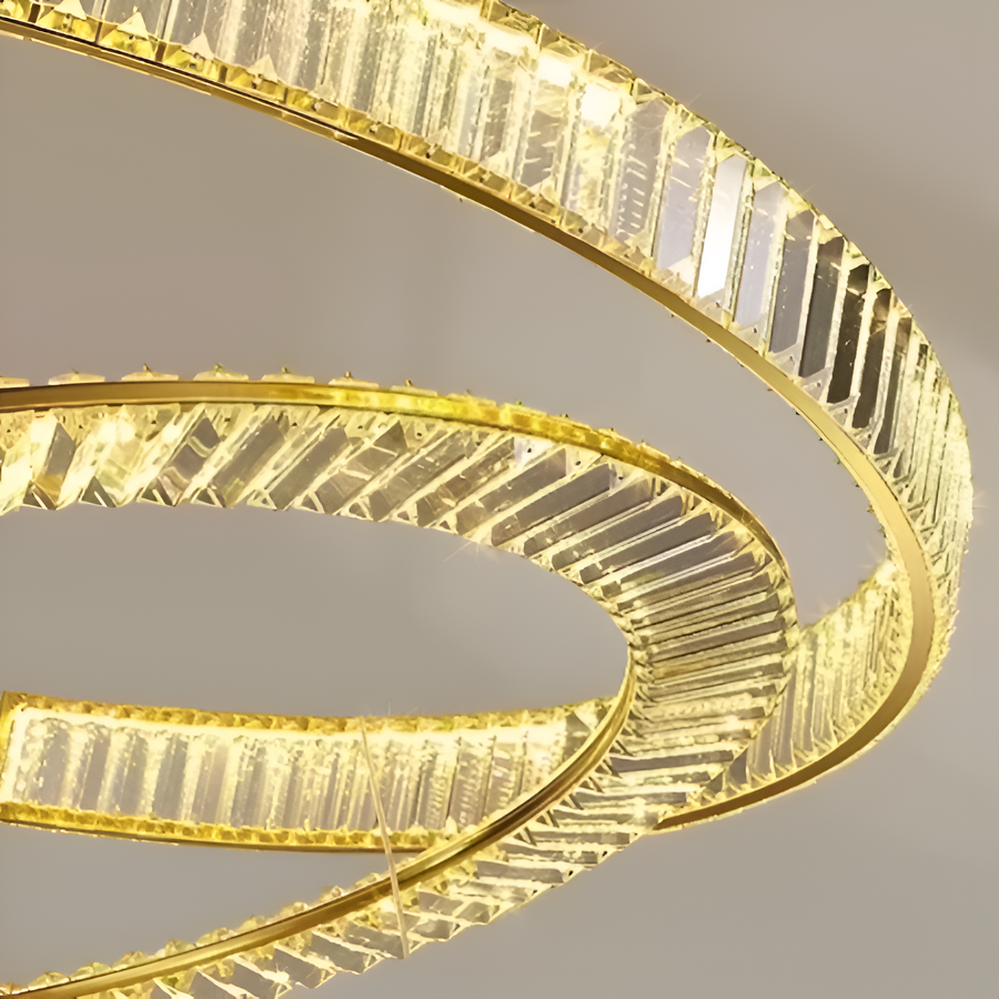 LED LED LED Royal Prism, Gold, Metal a Crystal, Slimable, nastaviteľná výška, elegantný dizajn, studené/teplé/neutrálne svetlo